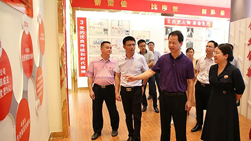 自治區黨委組織部組織六處處長梁燕海一行到百裕集團調研黨建工作